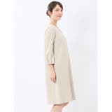 ダブルクロス サックワンピース ベージュ(セットアップ可能) | TAKA-Q WOMEN | 詳細画像2 