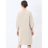 ダブルクロス サックワンピース ベージュ(セットアップ可能) | TAKA-Q WOMEN | 詳細画像3 