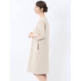 ダブルクロス サックワンピース ベージュ(セットアップ可能) | TAKA-Q WOMEN | 詳細画像4 