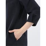 ダブルクロス サックワンピース 紺(セットアップ可能) | TAKA-Q WOMEN | 詳細画像9 