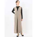 30茶 | ストレッチウォッシャブル ウーリッシュ サロペット(セットアップ可能) | TAKA-Q WOMEN