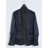 ウール混チェック柄 1ボタンジャケット 紺(セットアップ可能) | TAKA-Q WOMEN | 詳細画像13