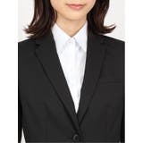 リクルート黒無地 ウール混 2ボタンジャケット(セットアップ可能) | TAKA-Q WOMEN | 詳細画像8