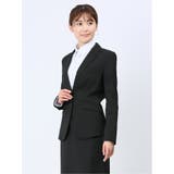 05黒 | リクルート黒無地 ストレッチ 2ボタンジャケット(セットアップ可能) | TAKA-Q WOMEN
