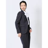 ストレッチウォッシャブル ウール混 1ボタンジャケット 紺(セットアップ可能) | TAKA-Q WOMEN | 詳細画像4