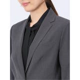 ウール調トラベスト 1ボタンジャケット 千鳥グレー(セットアップ可能) | TAKA-Q WOMEN | 詳細画像8