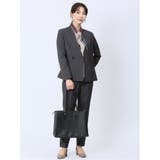 シャークスキン カラーレスジャケット グレー(セットアップ可能) | TAKA-Q WOMEN | 詳細画像11