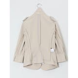 綿麻ライク 1ボタン7分袖ジャケット ベージュ(セットアップ可能) | TAKA-Q WOMEN | 詳細画像14