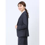 ウール混インディゴ調 1ボタンジャケット(セットアップ可能) | TAKA-Q WOMEN | 詳細画像2