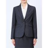 ウール混インディゴ調 1ボタンジャケット(セットアップ可能) | TAKA-Q WOMEN | 詳細画像5