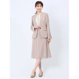 ストレッチウォッシャブル カラーレスジャケット 茶(セットアップ可能) | TAKA-Q WOMEN | 詳細画像12