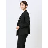 ストレッチウォッシャブル 1ボタンジャケット オックス黒(セットアップ可能) | TAKA-Q WOMEN | 詳細画像2