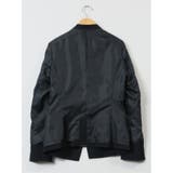 ストレッチウォッシャブル カラーレスジャケット 紺(セットアップ可能) | TAKA-Q WOMEN | 詳細画像14 