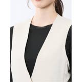 麻調合繊 ペプラム ジレ(セットアップ可能) | TAKA-Q WOMEN | 詳細画像9