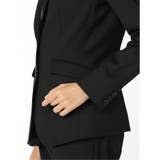 ストレッチウォッシャブル ウール混セットアップ2ボタンジャケット 黒無地 | TAKA-Q WOMEN | 詳細画像9 