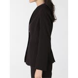 ダブルクロス カラーレスジャケット 黒(セットアップ可能) | TAKA-Q WOMEN | 詳細画像8 