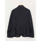 ストレッチウォッシャブル シャーク 1ボタンジャケット 紺(セットアップ可能) | TAKA-Q WOMEN | 詳細画像2 
