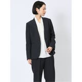 ストレッチウォッシャブル オックス カラーレスジャケット | TAKA-Q WOMEN | 詳細画像4