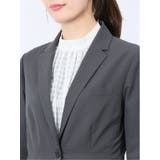 クールドッツ 1ボタン7分袖ジャケット グレー(セットアップ可能) | TAKA-Q WOMEN | 詳細画像8 