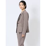 ストレッチウォッシャブル シャンブレーシャーク 1ボタンジャケット | TAKA-Q WOMEN | 詳細画像2