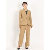 ウーリッシュ カラーレスジャケット キャメル(セットアップ可能) | TAKA-Q WOMEN | 詳細画像12 