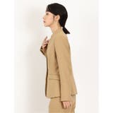ウーリッシュ カラーレスジャケット キャメル(セットアップ可能) | TAKA-Q WOMEN | 詳細画像2 
