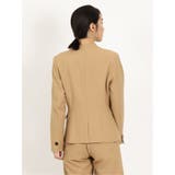 ウーリッシュ カラーレスジャケット キャメル(セットアップ可能) | TAKA-Q WOMEN | 詳細画像3 