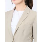 シアサッカー 1ボタン7分袖ジャケット ベージュ(セットアップ可能) | TAKA-Q WOMEN | 詳細画像8