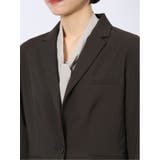 ウェザーストレッチウォッシャブル 1ボタンジャケット こげ茶 | TAKA-Q WOMEN | 詳細画像9