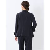 ウェザーストレッチウォッシャブル 1ボタンジャケット 紺(セットアップ可能) | TAKA-Q WOMEN | 詳細画像3