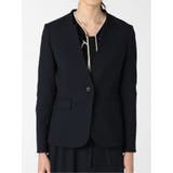 ウーリッシュ カラーレスジャケット 紺(セットアップ可能) | TAKA-Q WOMEN | 詳細画像5 