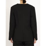 ウーリッシュ カラーレスロングジャケット 黒(セットアップ可能) | TAKA-Q WOMEN | 詳細画像7