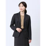 75紺 | ストレッチポンチ 1ボタンジャケット 無地柄(セットアップ可能) | TAKA-Q WOMEN