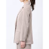 杢調 ダブルジャケット ベージュ(セットアップ可能) | TAKA-Q WOMEN | 詳細画像7