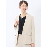 33ベージュ | ダブルクロス カラーレスジャケット ベージュ(セットアップ可能) | TAKA-Q WOMEN