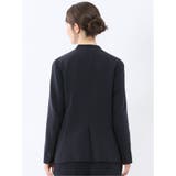 ダブルクロス カラーレスジャケット 紺(セットアップ可能) | TAKA-Q WOMEN | 詳細画像3 