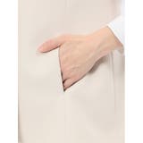 ダブルクロス ロングジレ ベージュ(セットアップ可能) | TAKA-Q WOMEN | 詳細画像10 