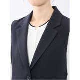 ダブルクロス ロングジレ 紺(セットアップ可能) | TAKA-Q WOMEN | 詳細画像9 