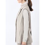 ビリーストライプ テーラードジレ ベージュ(セットアップ可能) | TAKA-Q WOMEN | 詳細画像7 