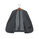 ドビーニット セットアップ 1ボタン7分袖ジャケット 紺 | TAKA-Q WOMEN | 詳細画像12