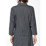 ドビーニット セットアップ 1ボタン7分袖ジャケット 紺 | TAKA-Q WOMEN | 詳細画像8