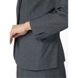 ドビーニット セットアップ 1ボタン7分袖ジャケット 紺 | TAKA-Q WOMEN | 詳細画像9