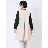 ダブルクロス ロングジレ ライトグレー(セットアップ可能) | TAKA-Q WOMEN | 詳細画像3