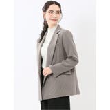 ストレッチウォッシャブル チェック柄 リラクシング ダブルジャケット | TAKA-Q WOMEN | 詳細画像2 