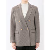 ストレッチウォッシャブル チェック柄 リラクシング ダブルジャケット | TAKA-Q WOMEN | 詳細画像6 