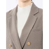 ストレッチウォッシャブル チェック柄 リラクシング ダブルジャケット | TAKA-Q WOMEN | 詳細画像9 