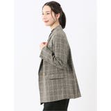 ストレッチウォッシャブル チェック柄 リラクシング ダブルジャケット | TAKA-Q WOMEN | 詳細画像2 