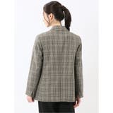 ストレッチウォッシャブル チェック柄 リラクシング ダブルジャケット | TAKA-Q WOMEN | 詳細画像3 