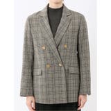 ストレッチウォッシャブル チェック柄 リラクシング ダブルジャケット | TAKA-Q WOMEN | 詳細画像6 