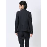 ストレッチウォッシャブル シャーク 1ボタンジャケット 紺(セットアップ可能) | TAKA-Q WOMEN | 詳細画像3